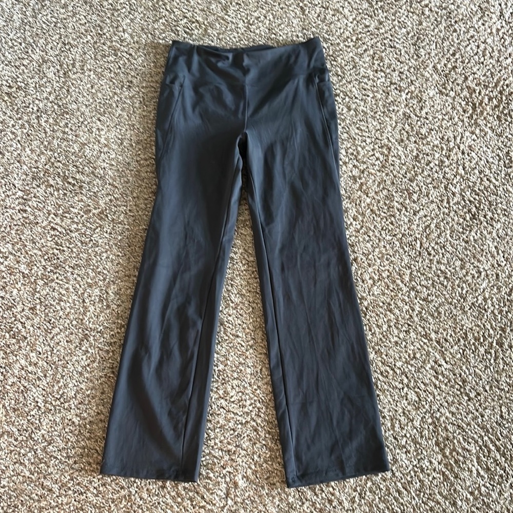 Gray jockey mini flare leggings